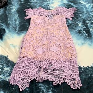 Main Strip light purple dress